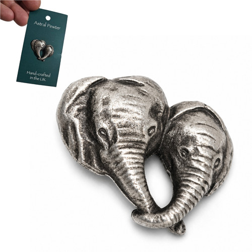 Elephant heart pin badge - pin,