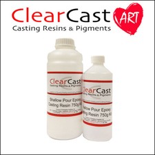 Epoxy Clear Casting Resin Shallow Pour. Penny Tables 750g Kit - ClearCast