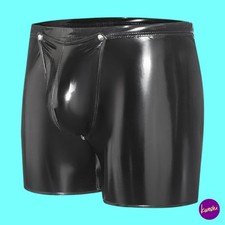 AIEOE Men's PVC Shiny Boxer