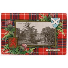 RHUBAAN East Bay nr Tighnabruaich, Argyllshire Fraser Tartan Postcard Used 1912