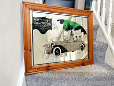 LARGE VINTAGE COTTIN & DESGOUTTES FRENCH CAR ADVERTISING LYON PUB PICTURE MIRROR