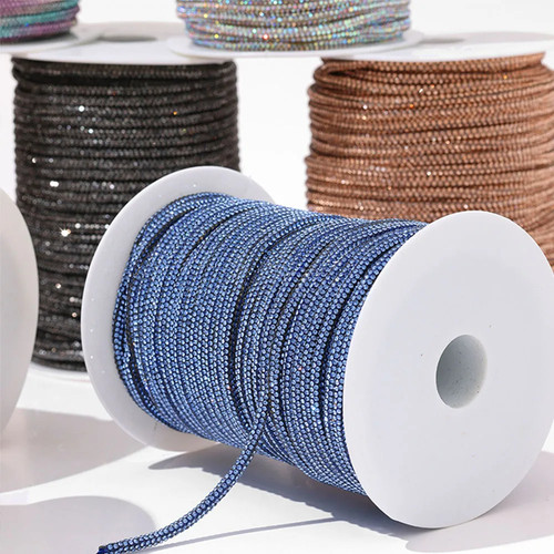Shine strass cord round tube - strass,