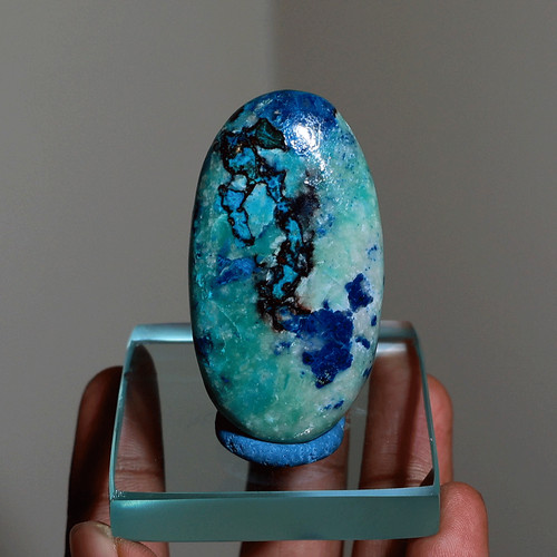 Azurite shattuckite palmstone - azurite,