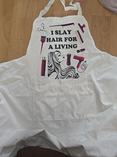 Hairdresser apron white - apron, hair