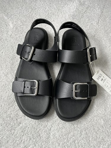 Black leather silver - m&s,