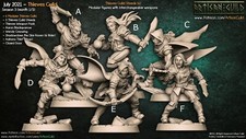 Thieves Guild Thieves - Artisan Guild - DnD Tabletop Games - Resin Miniature
