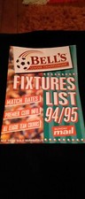 94/95 Scottish Premier League Fixture Poster Rangers Celtic Aberdeen Hearts Hibs