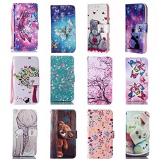FLIP WALLET PU LEATHER CASE STAND COVER FOR SAMSUNG GALAXY PHONES
