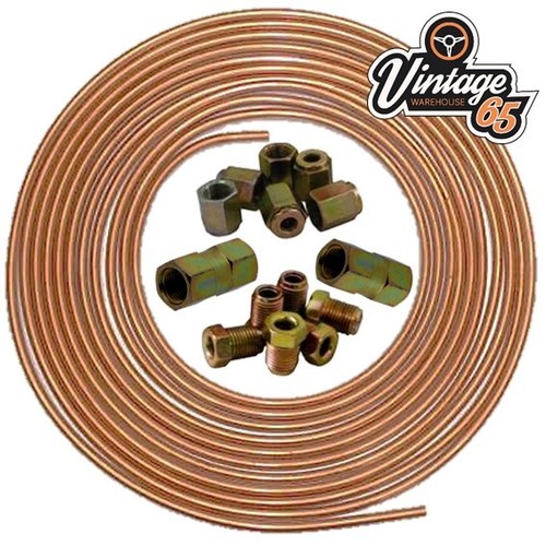 Copper brake pipe connectors - pipe,