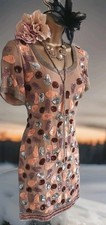 ASOS nude Peach sequin beaded