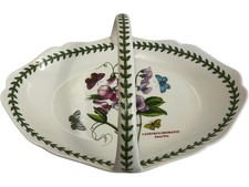 Portmeirion Botanic Garden Oval Dish Bowl with Handle Sweet Pea Design