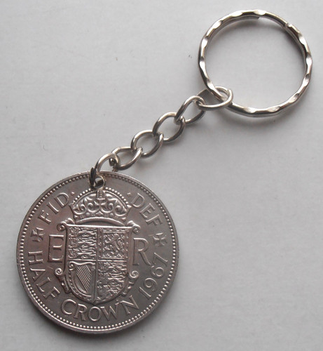 1967 half crown keyring - 1967,