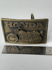 HONDA Vintage Motorcycle Classic Crusier BRASS Belt Buckle See Photos