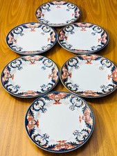 Antique Royal Crown Derby “Imari Pattern 1270” – Set of 6 Dinner Plates