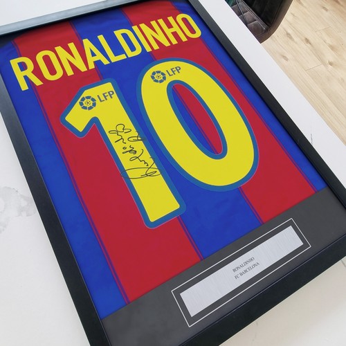 Ronaldinho signed print - ronaldinho,