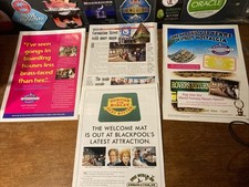 4 X World of Coronation Street Blackpool Magazine Adverts Vintage & Collectible