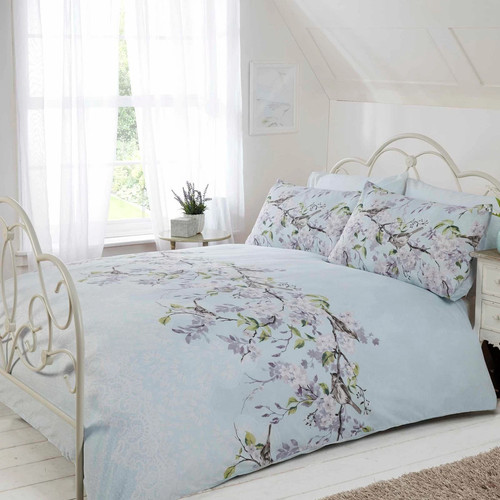 Bird blossom floral duvet - floral,