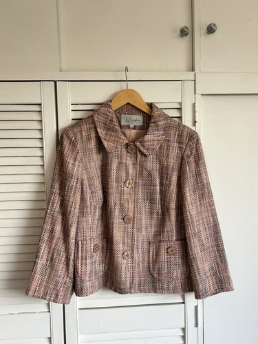 Taylor pink tweed jacket - tweed,