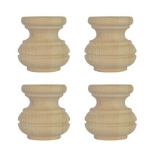 Pack of 4 Tall Wooden Pine