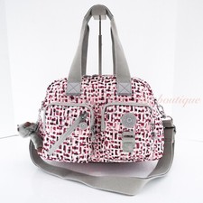 NWT Kipling HB3510 Defea Large Satchel Shoulder Handbag Nylon Glamorous Tiles