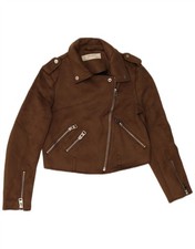 Zara womens crop faux leather - faux,