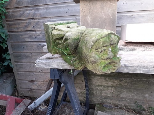 Old stone gate grotesque - stone, gate/grotesque