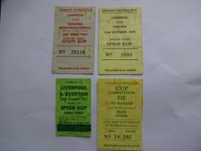 4 Liverpool Ticket Stubs - Cup