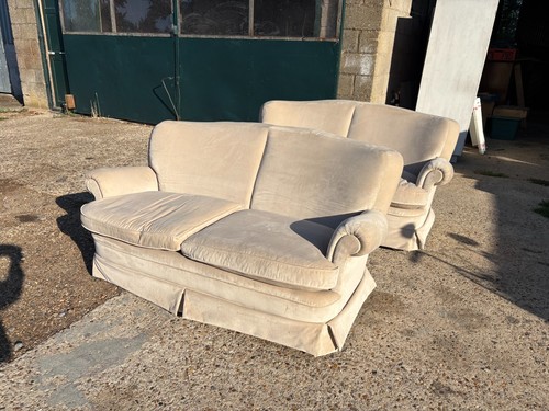 Beige seater sofa settee - sofa,