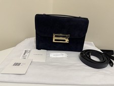 Victoria Beckham Dorian New Season Navy Leather Shoulder Bag Unused