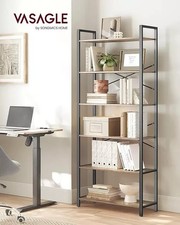 6-Tier Bookshelf, Bookcase, Shelving Unit, for Office, Study, Living Roo VASAGLE