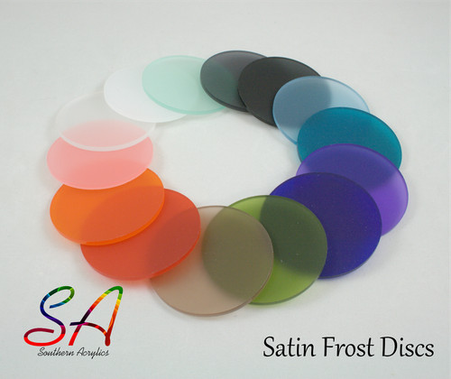 Frosted acrylic discs lasercut - frosted,