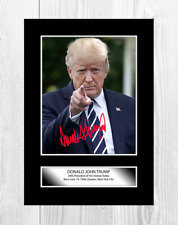 Donald Trump 2 US President A4 reproduction autograph poster choice of frame