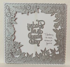 Floral Frame Die With Sentiment
