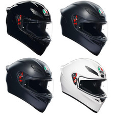 AGV K1-S Plain Full Face Motorcycle Helmet Track Race Motorbike Lid Black White