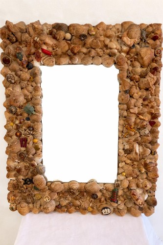 Vintage shell frame mirror - vintage, |