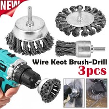 3 Pcs Rotary Steel Wire Brush