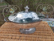 Antique Silver Plate Maple &