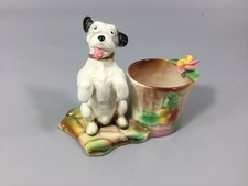 WADE POSY BOWL BEGGING DOG-3 1/4”H -4”L -1940’s to 1950.EARLY GEORGE WADE FIGURE
