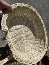White Oval Handmade Wicker Dog