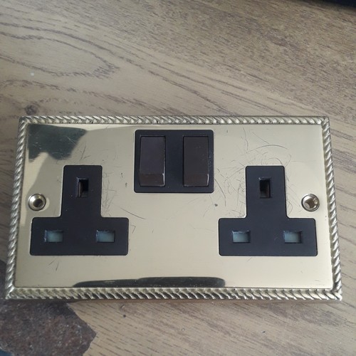 Georgian polished brass gang - georgian,