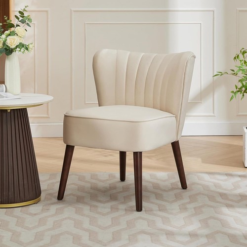 Modern velvet armless accent - modern,