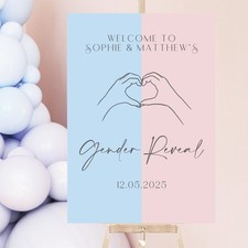 Gender Reveal Personalised Welcome Sign