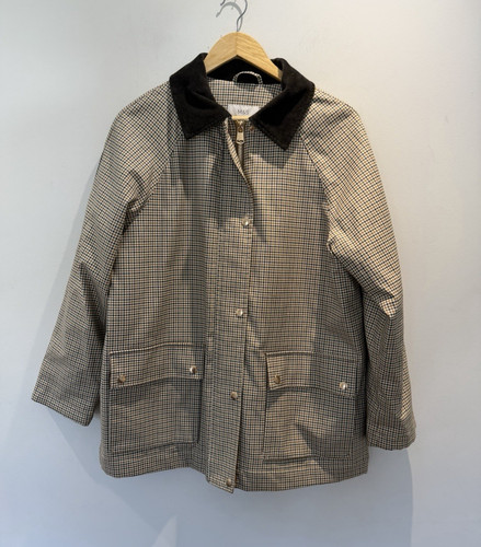 Waxed look checked utility - checked,