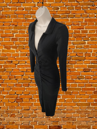 Zara black dress cotton - black,