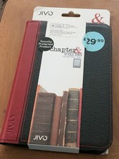 Jivo Leather eReader Kindle Nook Kobo Sony Black/Red Case