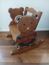 HardWood Children's Teddy Bear Character Rocking Chair