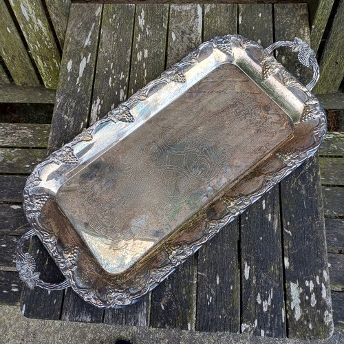 Silver plate twin handle - twin, tray