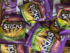 Bobby's Pickled Onion Sticks 35g - Box of 50 - BBE Dated Stock Very Yummy 