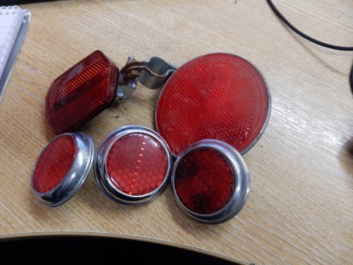 Vintage red reflectors - vintage,