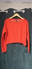 H&M Red Cropped Knit Jumper